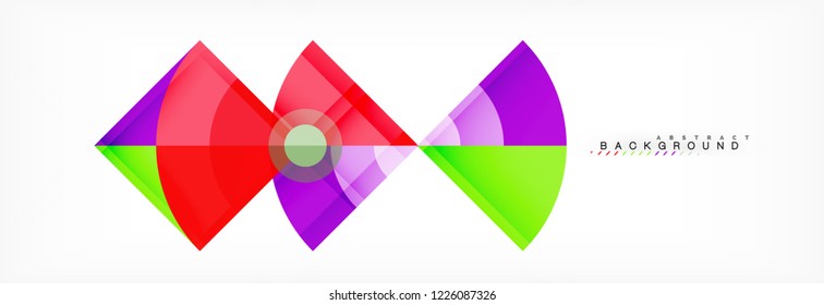 Trendy circles composition geometric background, vector design