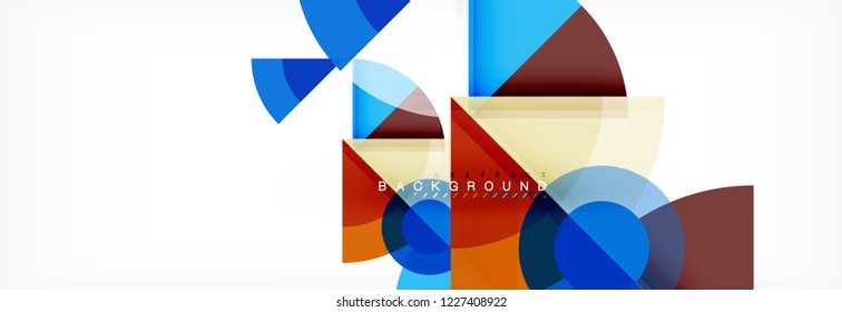 Trendy circles composition geometric background, vector design