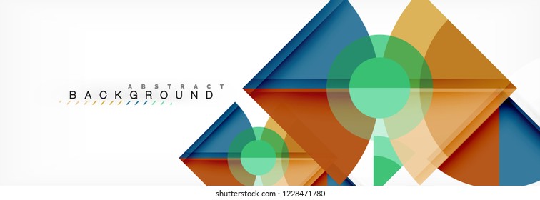 Trendy circles composition geometric background, vector design