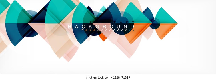 Trendy circles composition geometric background, vector design