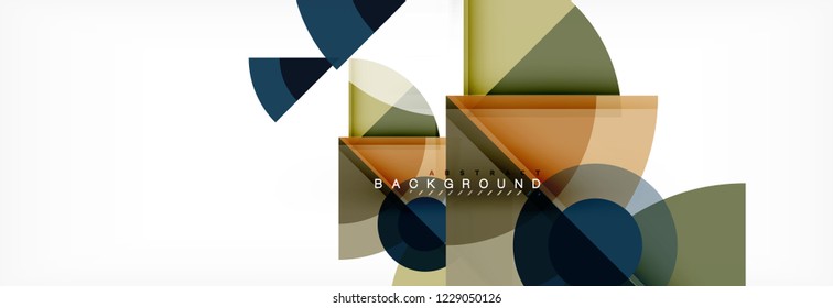 Trendy circles composition geometric background, vector design