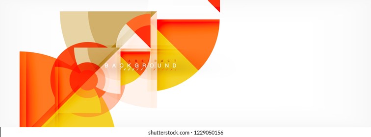 Trendy circles composition geometric background, vector design