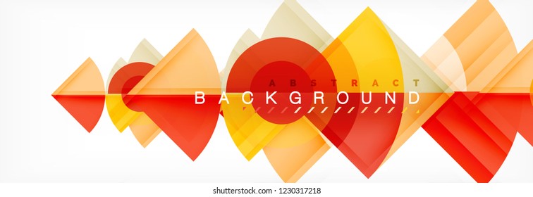 Trendy circles composition geometric background, vector design