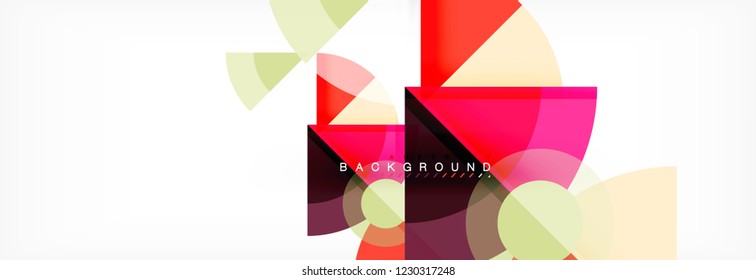 Trendy circles composition geometric background, vector design