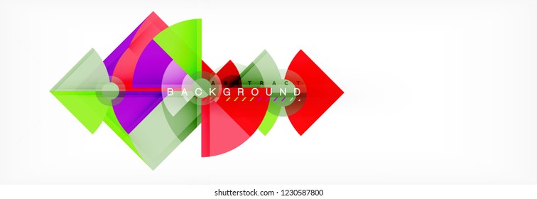 Trendy circles composition geometric background, vector design
