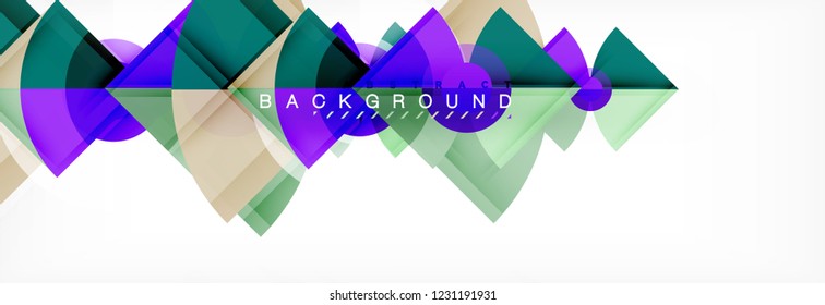 Trendy circles composition geometric background, vector design