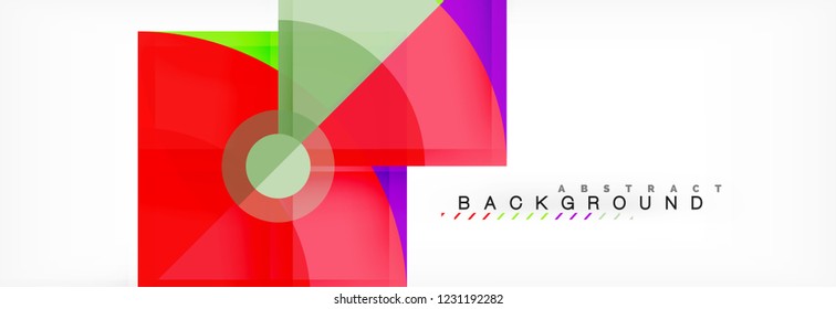 Trendy circles composition geometric background, vector design