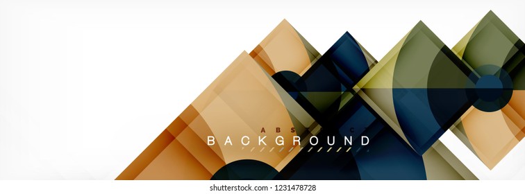 Trendy circles composition geometric background, vector design