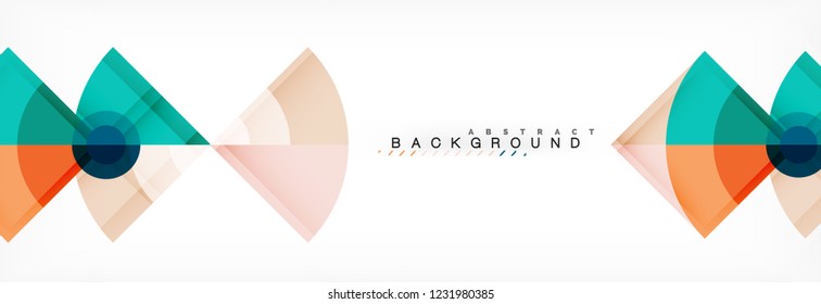 Trendy circles composition geometric background, vector design
