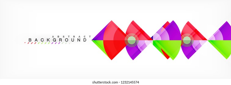 Trendy circles composition geometric background, vector design