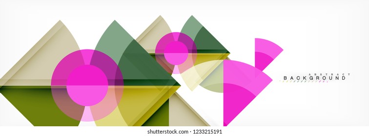 Trendy circles composition geometric background, vector design