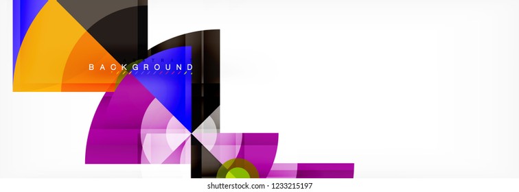 Composición de círculos de moda fondo geométrico, diseño vectorial