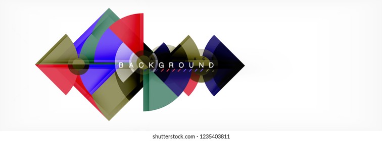Trendige Kreise Zusammensetzung geometrischer Hintergrund, Vektordesign