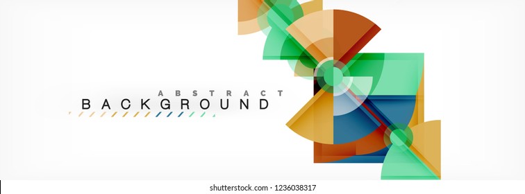 Trendy circles composition geometric background, vector design