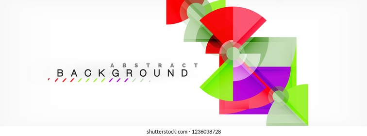 Trendy circles composition geometric background, vector design