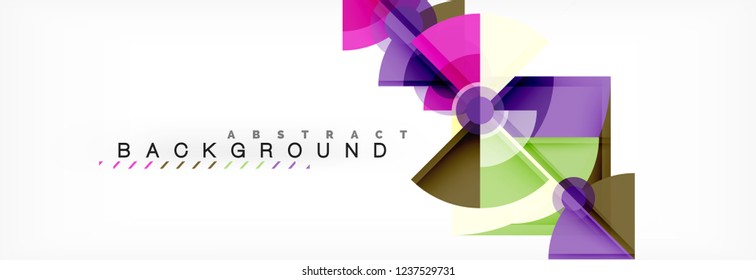 Trendy circles composition geometric background, vector design