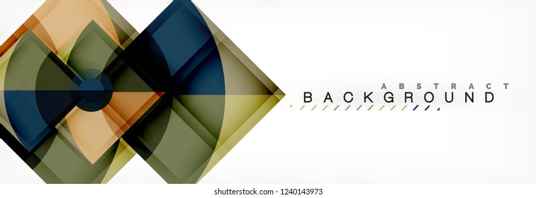 Trendy circles composition geometric background, vector design