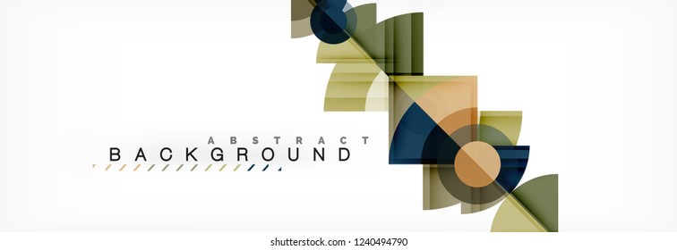 Trendige Kreise Zusammensetzung geometrischer Hintergrund, Vektordesign