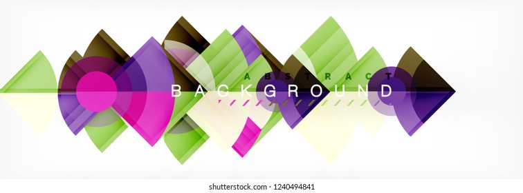 Trendy circles composition geometric background, vector design