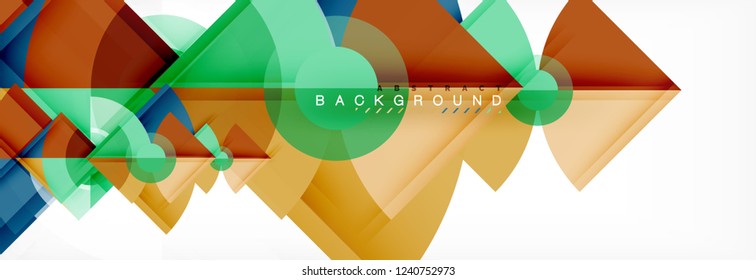 Trendy circles composition geometric background, vector design