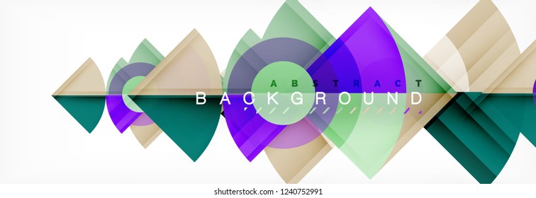 Composición de círculos de moda fondo geométrico, diseño vectorial