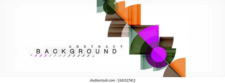 Trendy circles composition geometric background, vector design