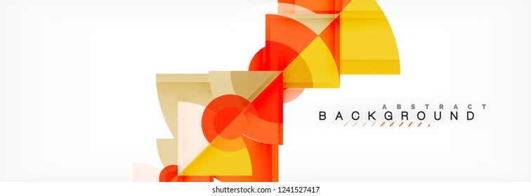 Trendy circles composition geometric background, vector design