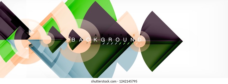 Trendige Kreise Zusammensetzung geometrischer Hintergrund, Vektordesign