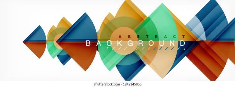 Trendy circles composition geometric background, vector design