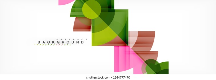 Trendy circles composition geometric background, vector design