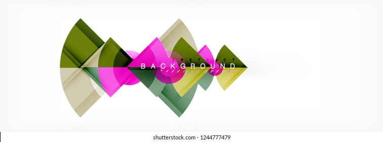 Trendy circles composition geometric background, vector design