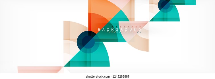 Trendy circles composition geometric background, vector design