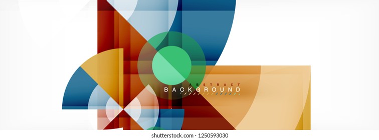 Trendige Kreise Zusammensetzung geometrischer Hintergrund, Vektordesign