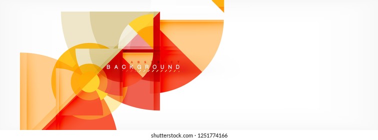 Trendy circles composition geometric background, vector design