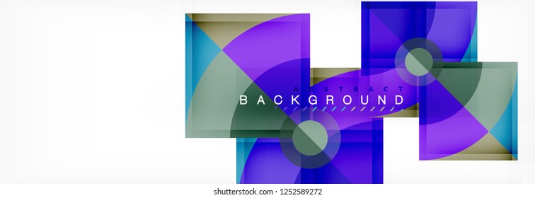 Trendy circles composition geometric background, vector design