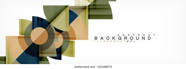 Trendy circles composition geometric background, vector design