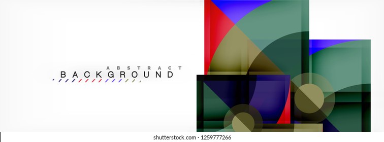 Trendy circles composition geometric background, vector design