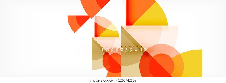 Trendy circles composition geometric background, vector design