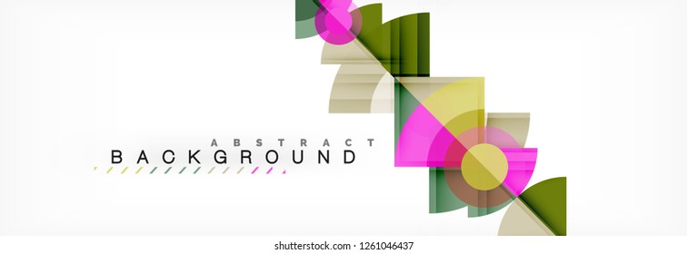 Trendy circles composition geometric background, vector design