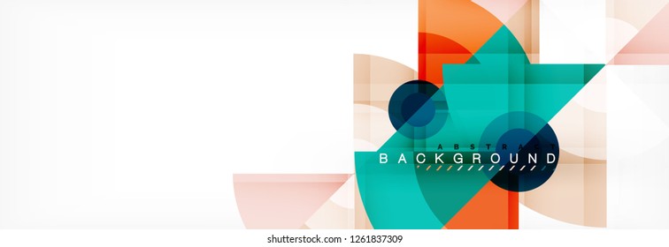 Trendy circles composition geometric background, vector design