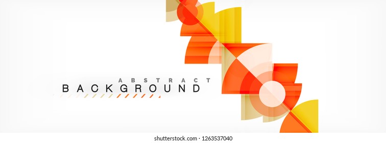 Trendy circles composition geometric background, vector design
