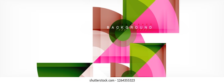 Trendy circles composition geometric background, vector design
