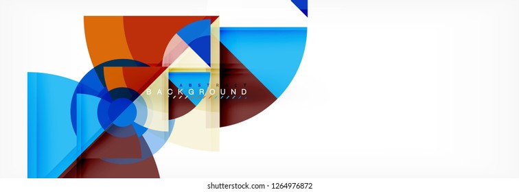Trendy circles composition geometric background, vector design