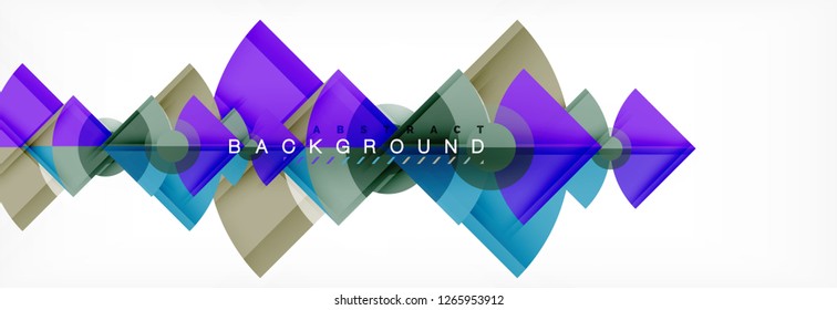 Trendy circles composition geometric background, vector design