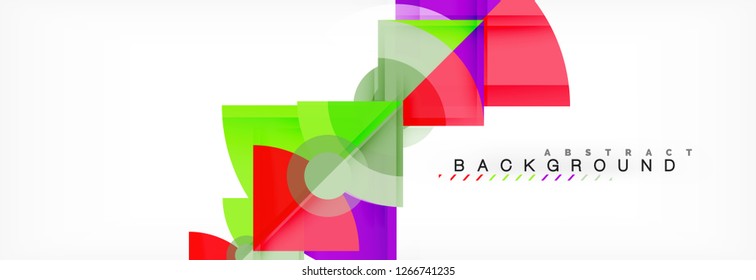 Trendy circles composition geometric background, vector design