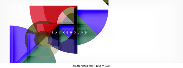 Trendy circles composition geometric background, vector design