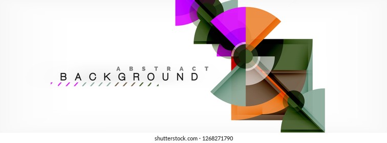 Trendy circles composition geometric background, vector design