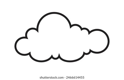 Trendy Cloud Outline Style icon
