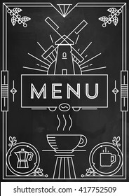 Trendy Coffee Menu Design with Linear Icons