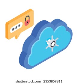 Trendy Collection of Cybersecurity Isometric Icon